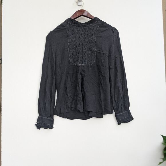 My Sunday Morning Embroidered High Neck Blouse S - Picture 1 of 9